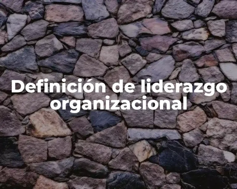 Definición de liderazgo organizacional