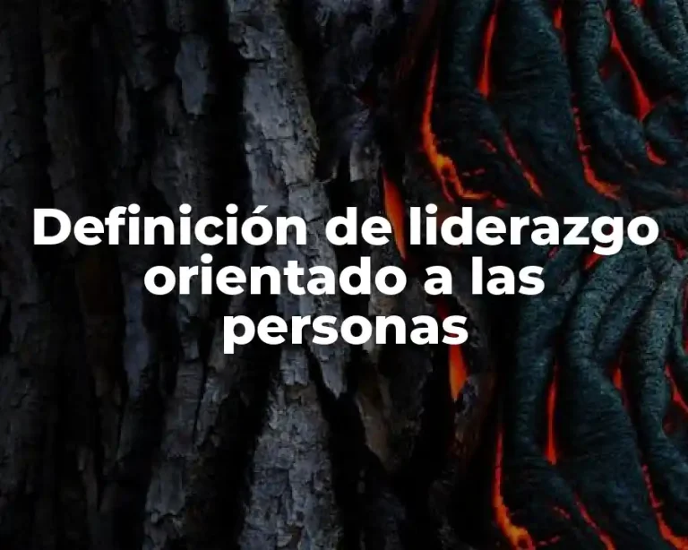 Definición de liderazgo orientado a las personas