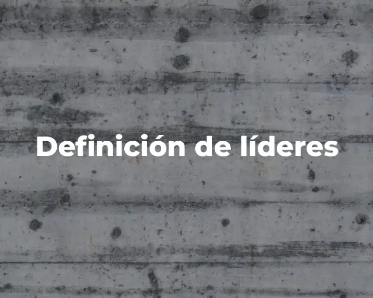 Definición de líderes
