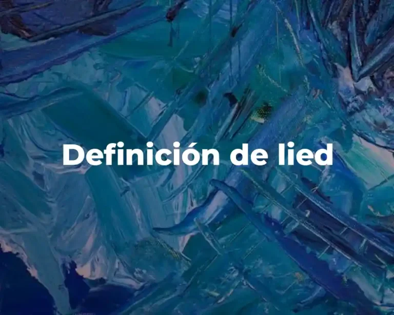 Definición de lied