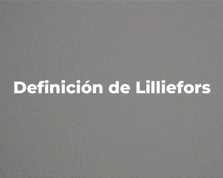 Definición de Lilliefors