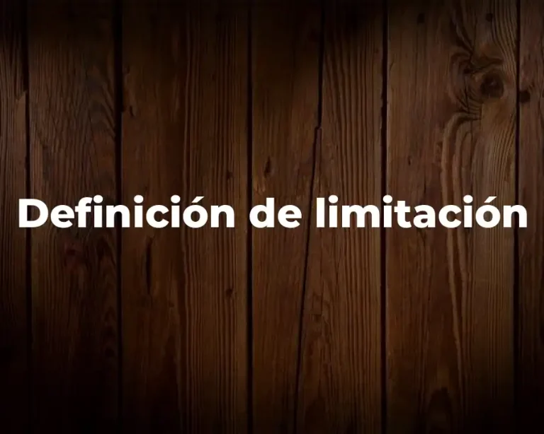 Definición de limitación
