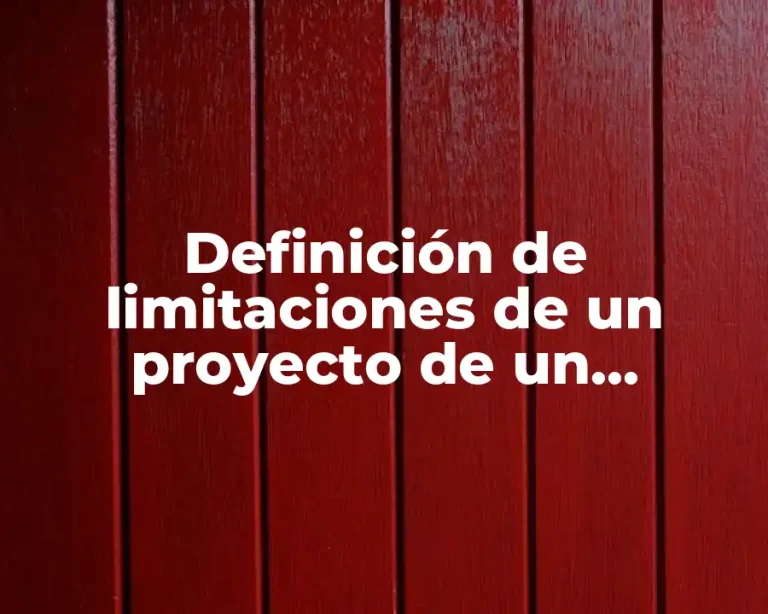 Definición de limitaciones de un proyecto de un producto