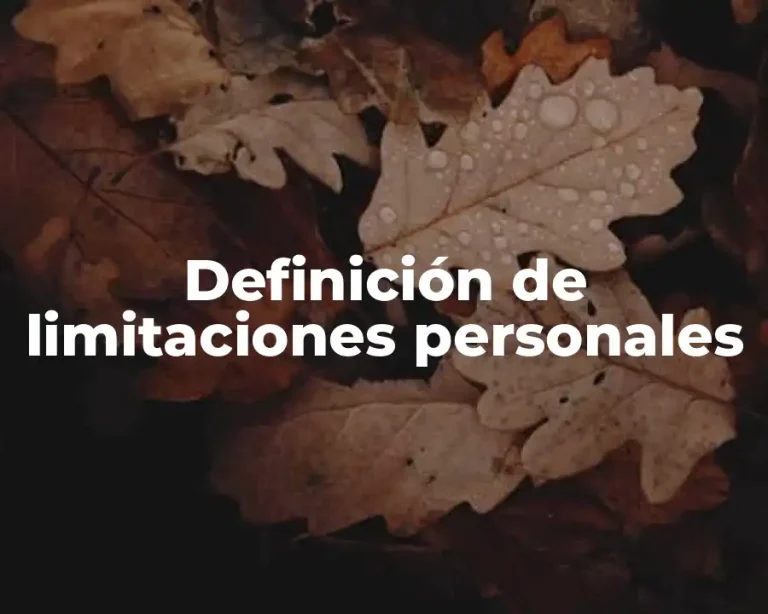 Definición de limitaciones personales