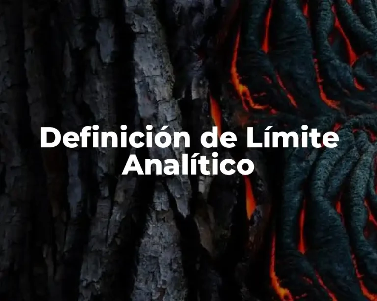 Definición de Límite Analítico