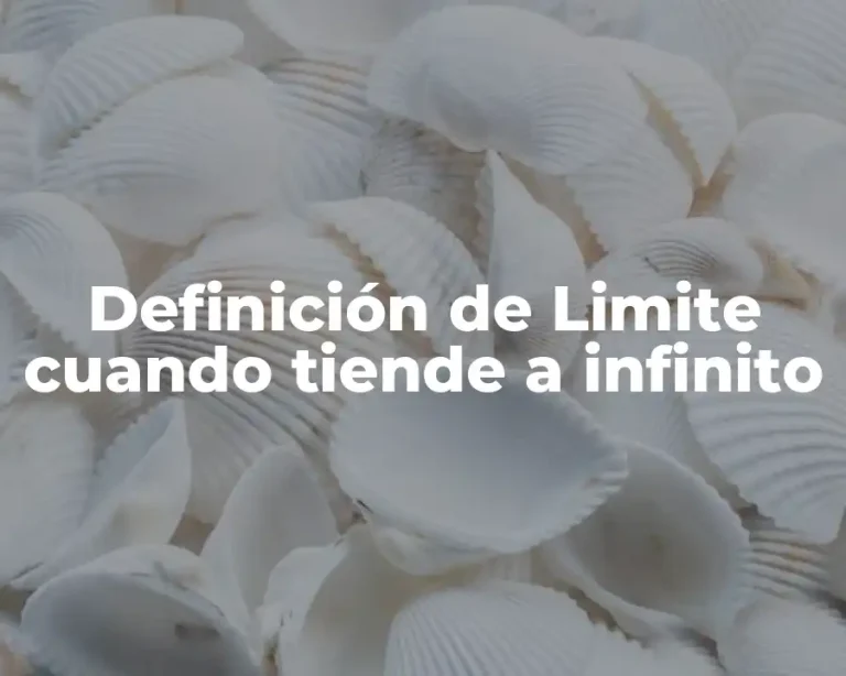Definición de Limite cuando tiende a infinito