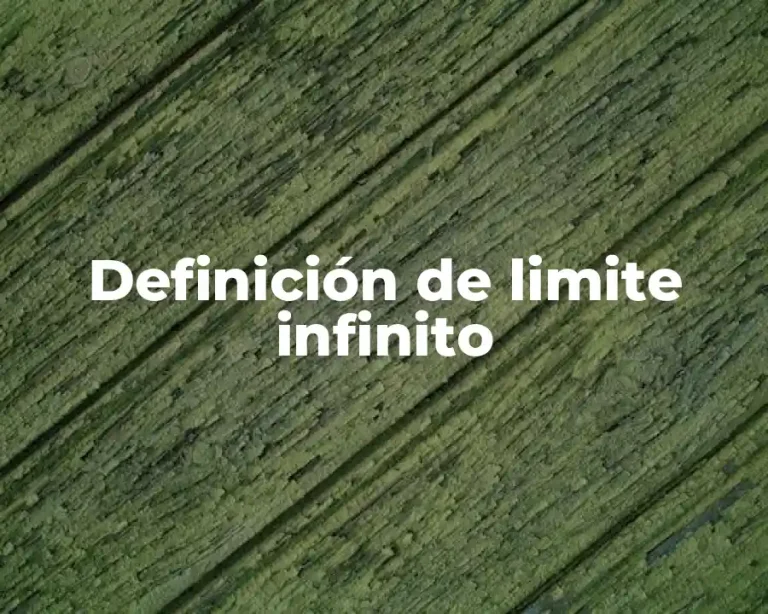 Definición de limite infinito