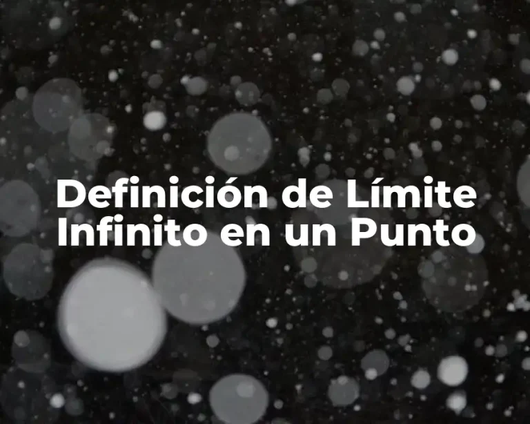 Definición de Límite Infinito en un Punto