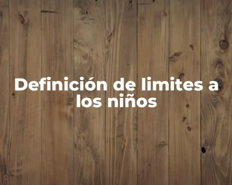 Definición de limites a los niños