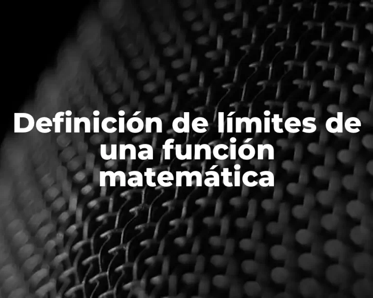 Definición de límites de una función matemática