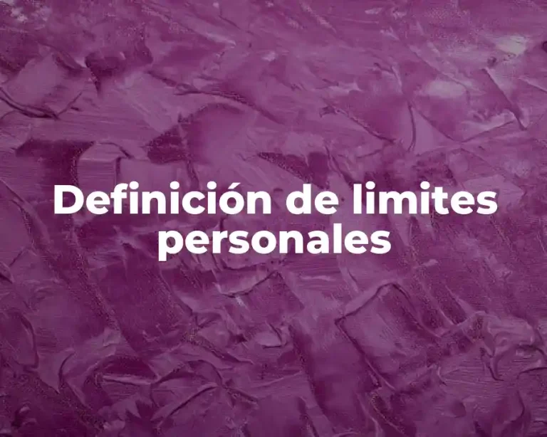 Definición de limites personales