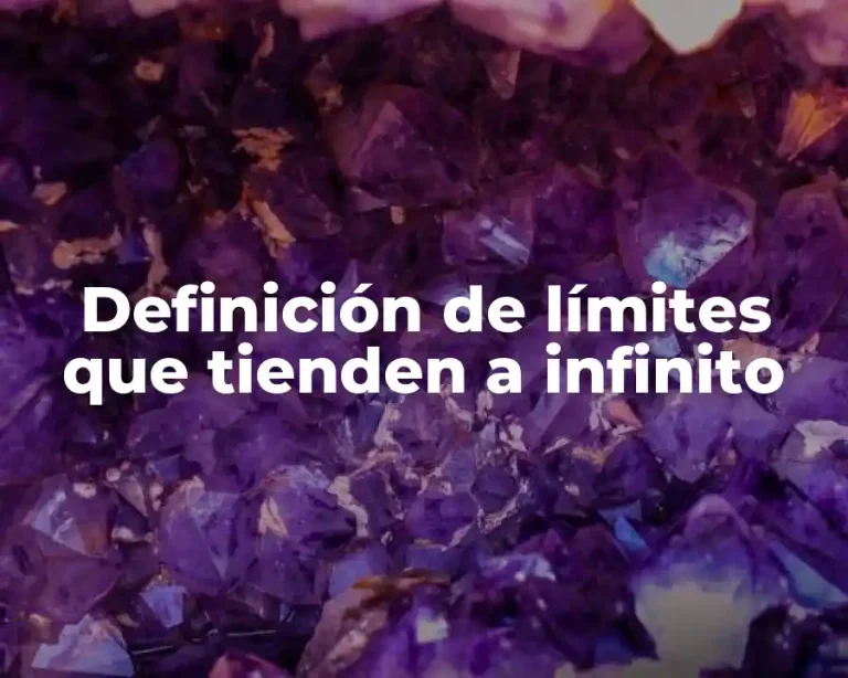Definición de límites que tienden a infinito