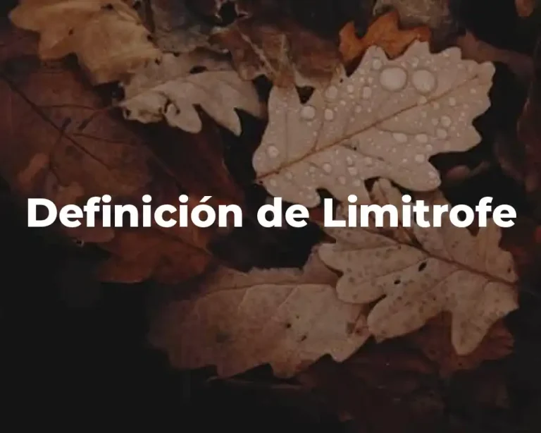 Definición de Limitrofe