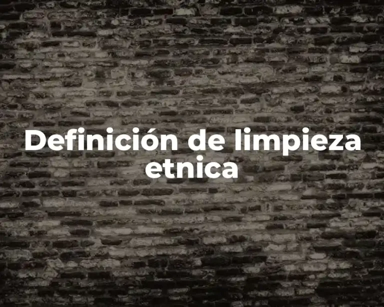 Definición de limpieza etnica