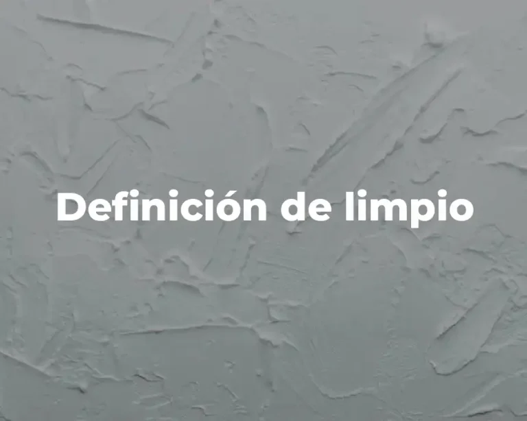 Definición de limpio