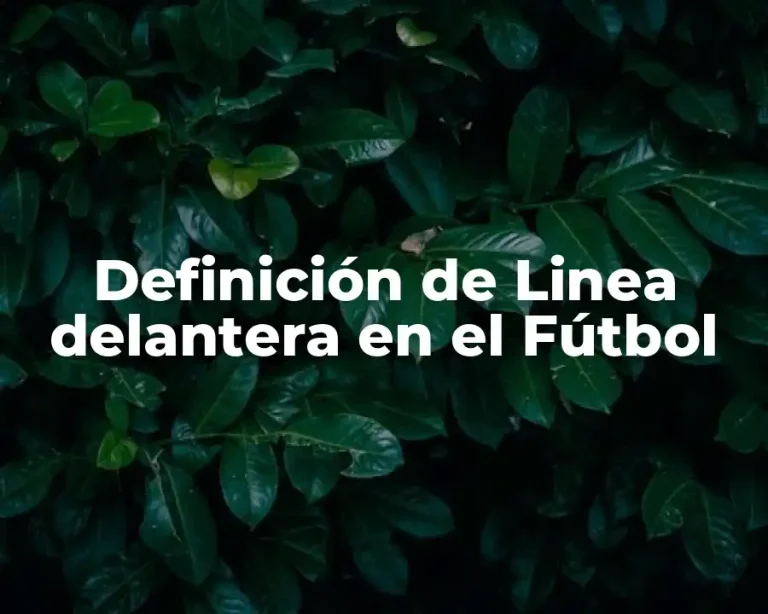 Definición de Linea delantera en el Fútbol