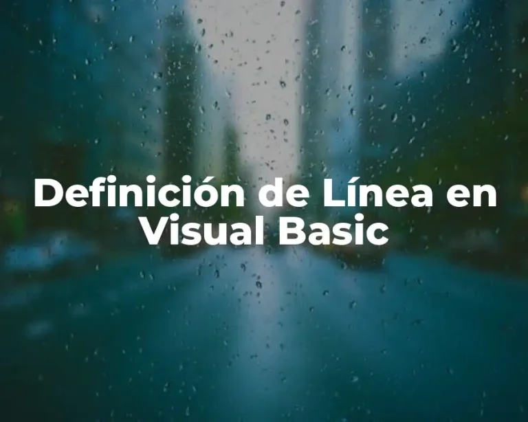 Definición de Línea en Visual Basic