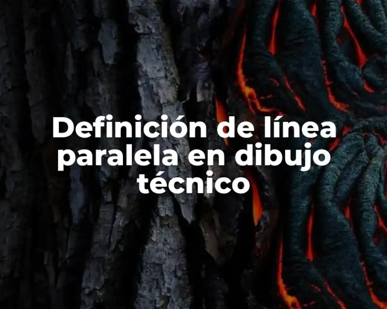 Definición de línea paralela en dibujo técnico