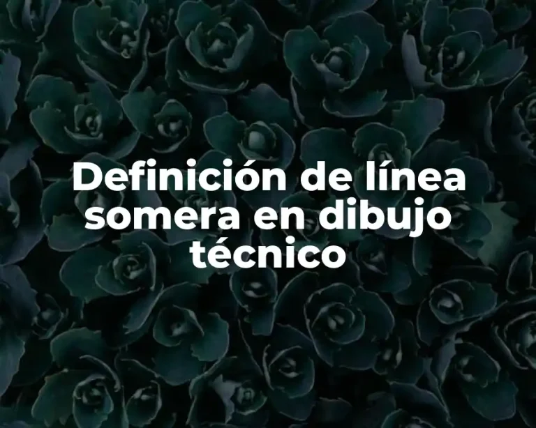 Definición de línea somera en dibujo técnico