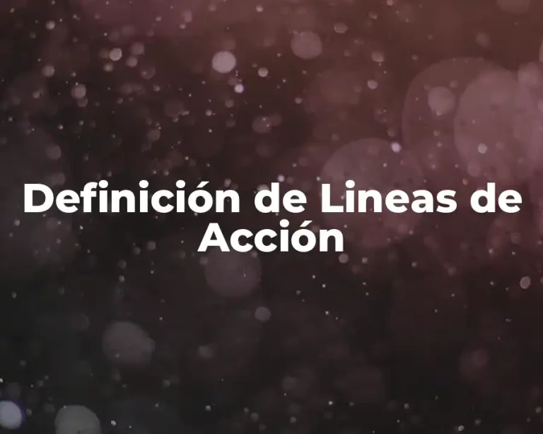 Definición de Lineas de Acción