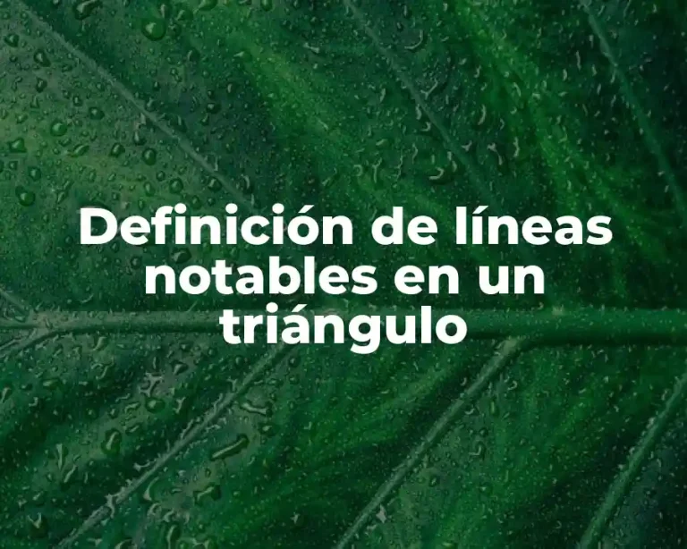 Definición de líneas notables en un triángulo