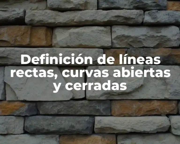 Definición de líneas rectas, curvas abiertas y cerradas