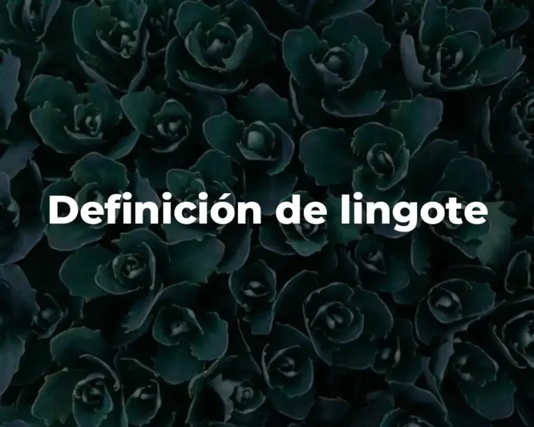 Definición de lingote