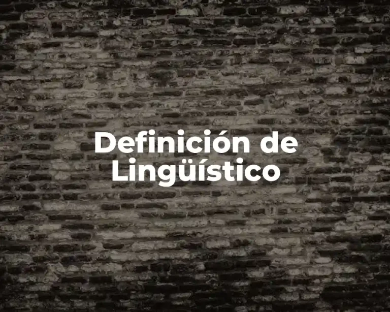 Definición de Lingüístico