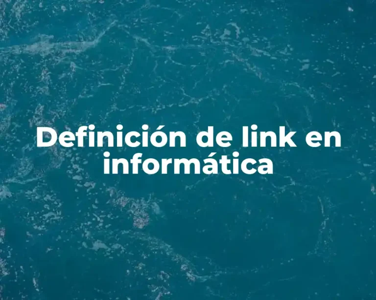 Definición de link en informática