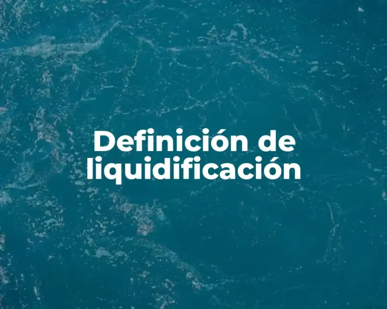 Definición de liquidificación