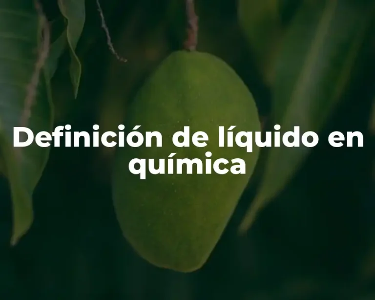 Definición de líquido en química