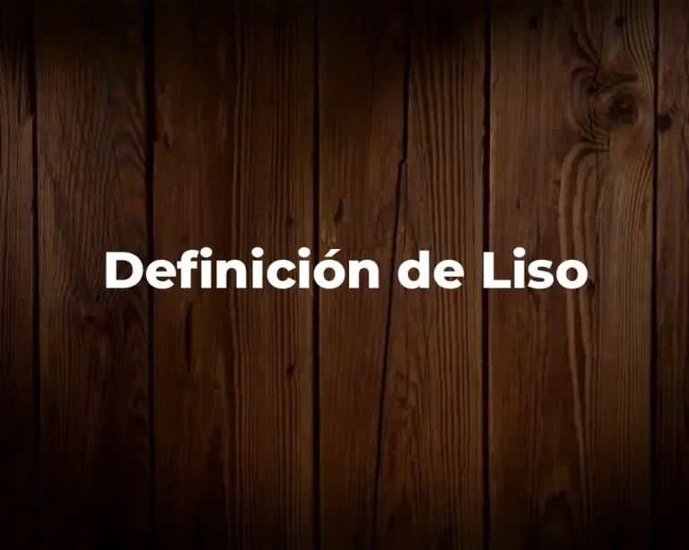 Definición de Liso