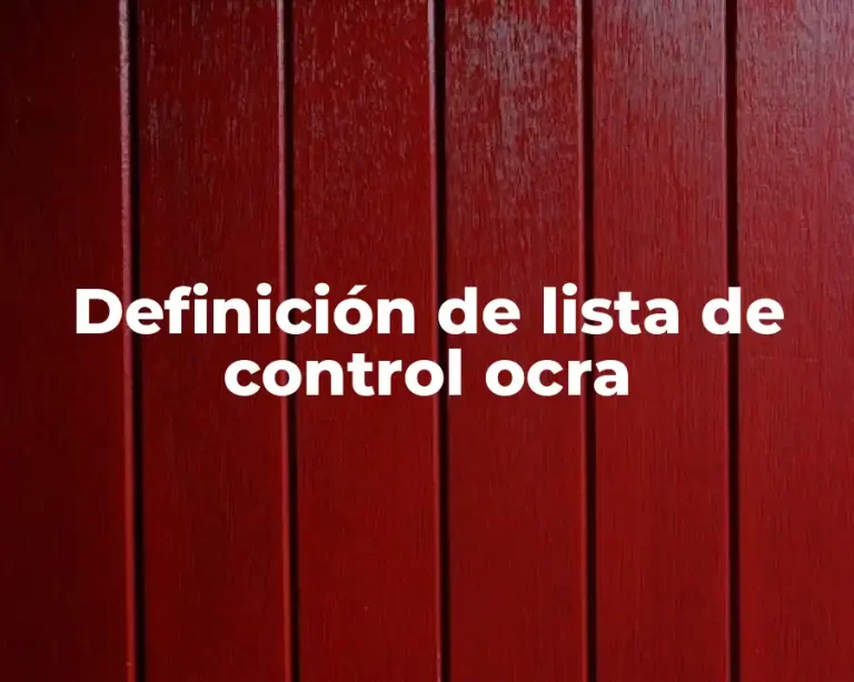 Definición de lista de control ocra
