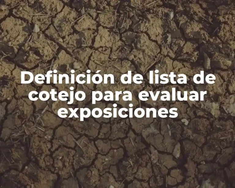 Definición de lista de cotejo para evaluar exposiciones