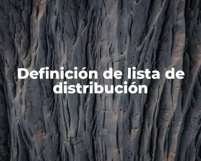 Definición de lista de distribución