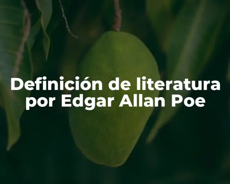 Definición de literatura por Edgar Allan Poe