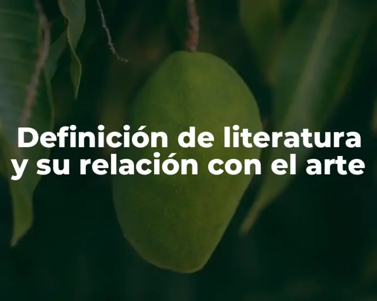 Definición de literatura y su relación con el arte