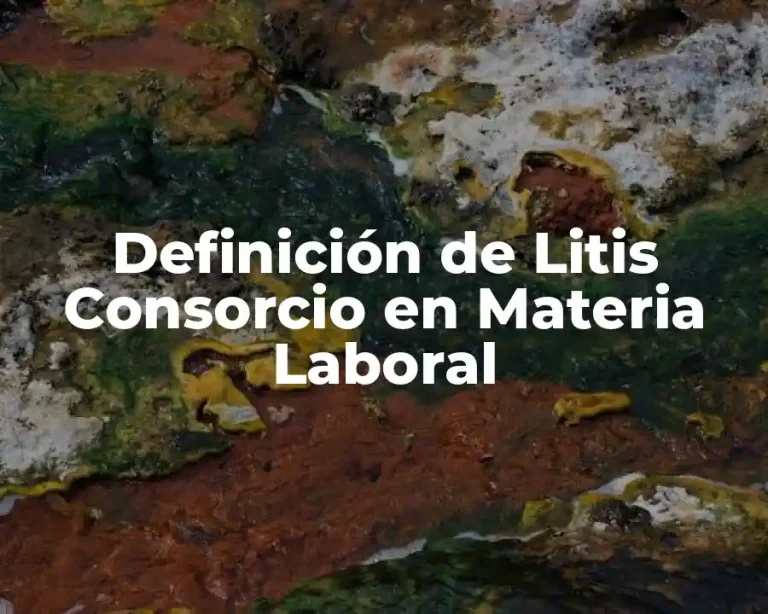 Definición de Litis Consorcio en Materia Laboral
