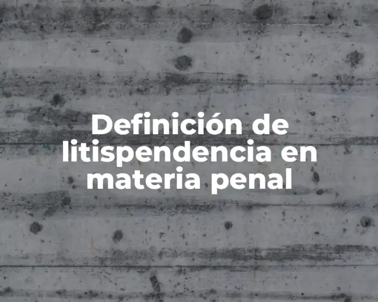 Definición de litispendencia en materia penal