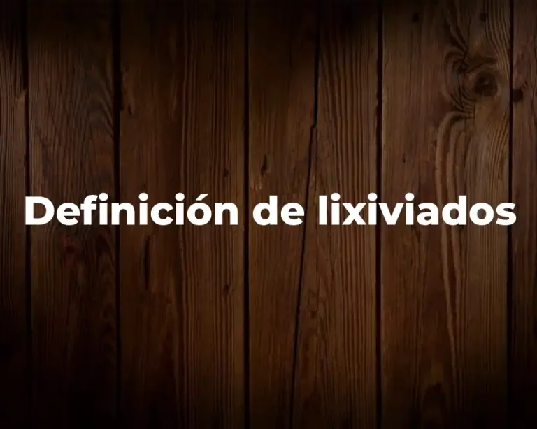 Definición de lixiviados