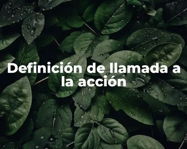 Definición de llamada a la acción