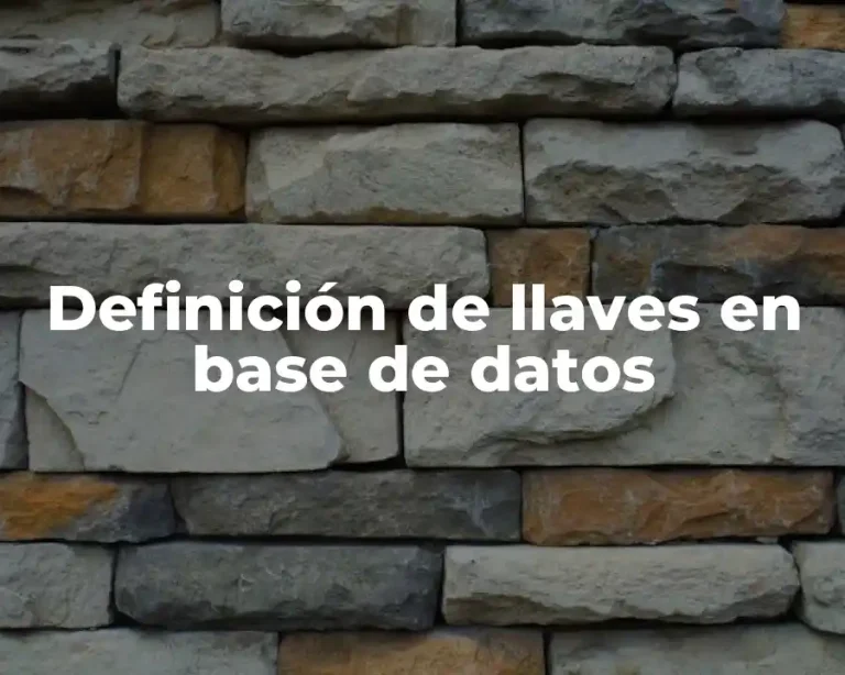 Definición de llaves en base de datos