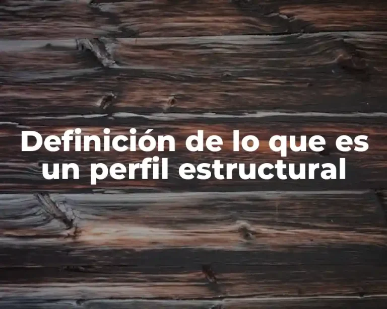 Definición de lo que es un perfil estructural