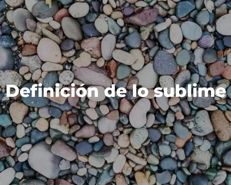 Definición de lo sublime