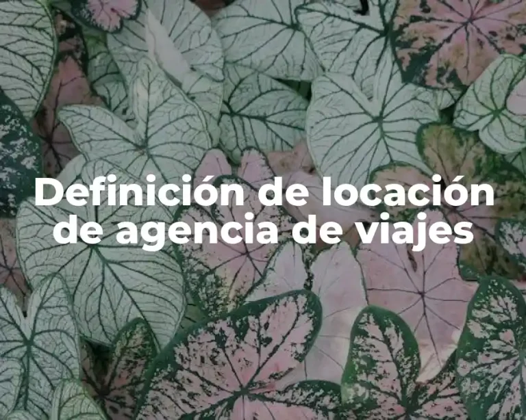 Definición de locación de agencia de viajes