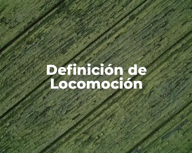 Definición de Locomoción