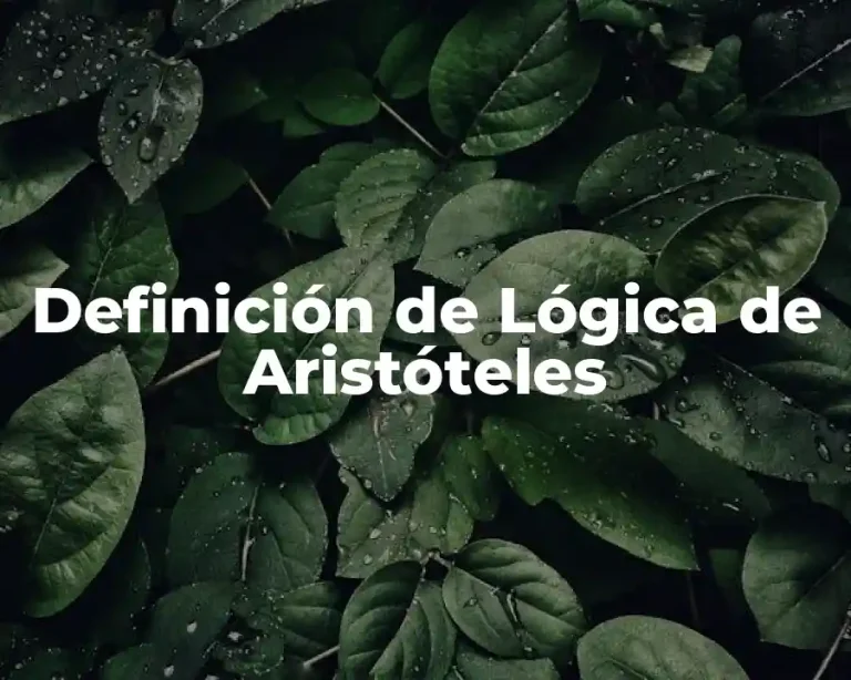 Definición de Lógica de Aristóteles