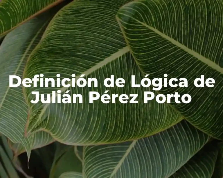 Definición de Lógica de Julián Pérez Porto