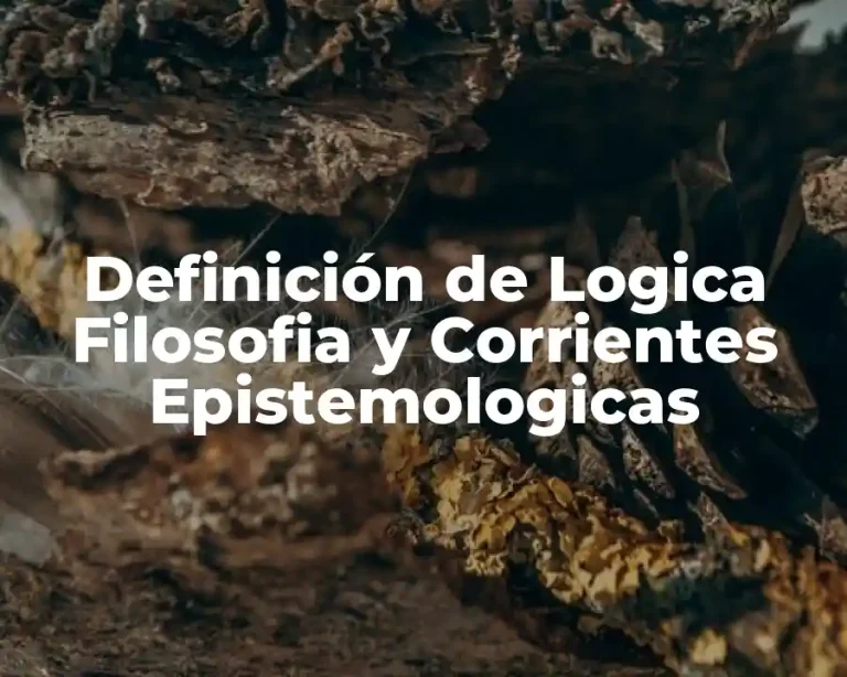 Definición de Logica Filosofia y Corrientes Epistemologicas