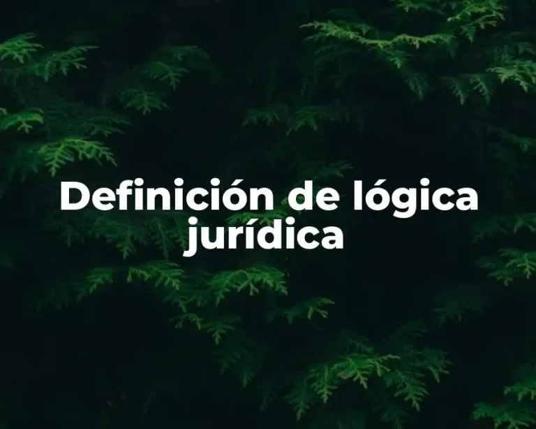 Definición de lógica jurídica